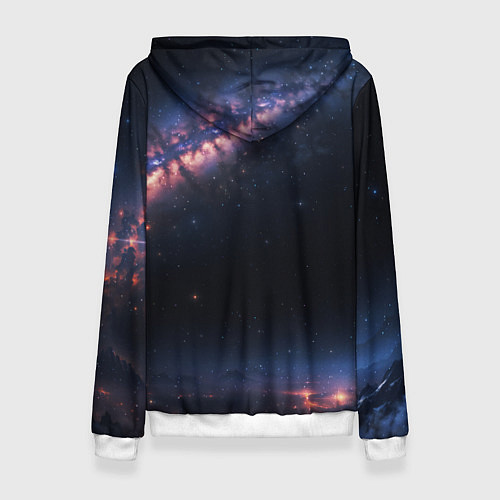 Женская толстовка Млечный путь в звездном небе / 3D-Белый – фото 2