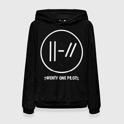 Женская толстовка Twenty One Pilots glitch на темном фоне