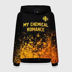 Женская толстовка My Chemical Romance - gold gradient: символ сверху