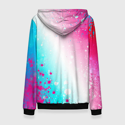 Женская толстовка Three Days Grace neon gradient style: надпись, сим / 3D-Черный – фото 2