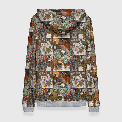 Женская толстовка Милые иллюстрации коллаж / 3D-Меланж – фото 2