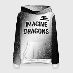 Толстовка-худи женская Imagine Dragons glitch на светлом фоне: символ све, цвет: 3D-белый