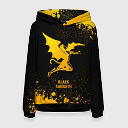 Толстовка-худи женская Black Sabbath - gold gradient, цвет: 3D-черный