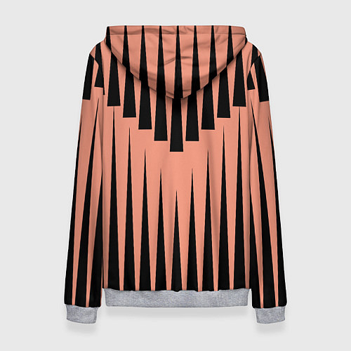 Женская толстовка Терракотовая строгая геометрия / 3D-Меланж – фото 2
