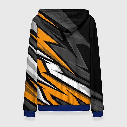 Женская толстовка Fox motocross racing - orange / 3D-Синий – фото 2