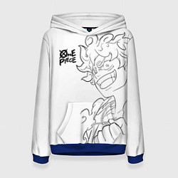 Толстовка-худи женская Ван пис - Луффи гир 5, цвет: 3D-синий
