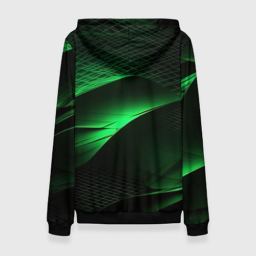 Женская толстовка Зеленая абстракция фон / 3D-Черный – фото 2