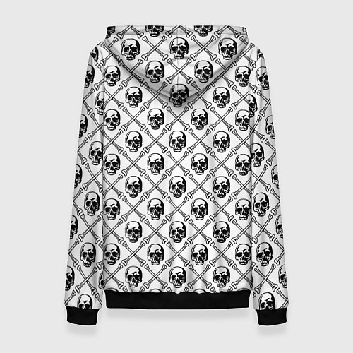 Женская толстовка Черепа и кости / 3D-Черный – фото 2