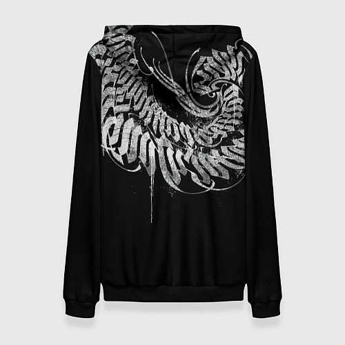 Женская толстовка Каллиграфическая спираль / 3D-Черный – фото 2