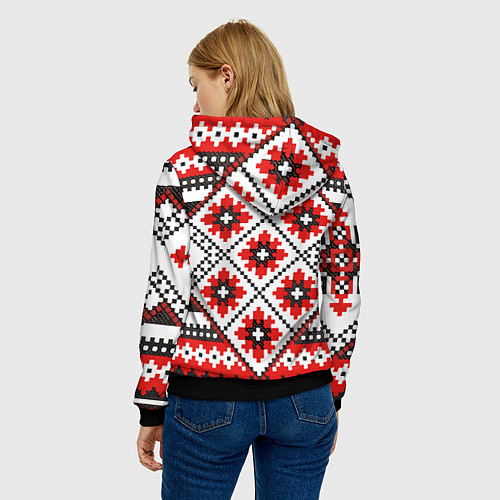 Женская толстовка Удмурт мода / 3D-Черный – фото 4