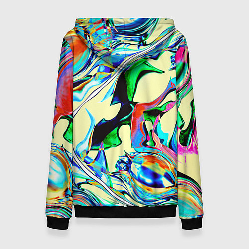 Женская толстовка Яркие абстрактные разводы / 3D-Черный – фото 2