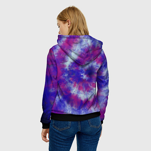 Женская толстовка Tie-Dye дизайн / 3D-Черный – фото 4