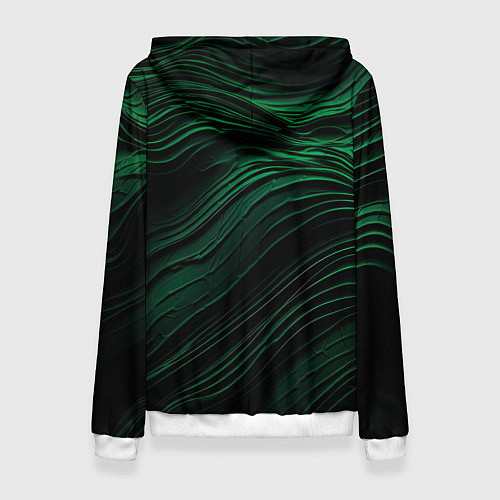 Женская толстовка Dark green texture / 3D-Белый – фото 2