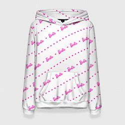 Женская толстовка Барби паттерн - логотип и сердечки