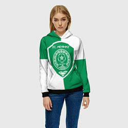 Толстовка-худи женская ФК Ахмат, цвет: 3D-черный — фото 2