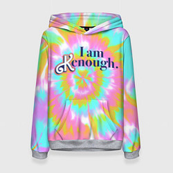 Толстовка-худи женская I am Kenough - retro tie-dye, цвет: 3D-меланж