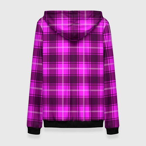 Женская толстовка Шотландка розовая / 3D-Черный – фото 2