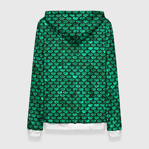 Женская толстовка Кожа изумрудного дракона / 3D-Белый – фото 2