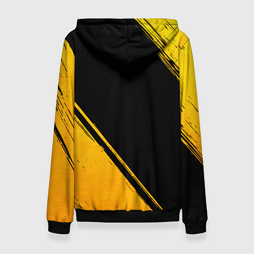 Женская толстовка Assassins Creed - gold gradient: надпись, символ / 3D-Черный – фото 2