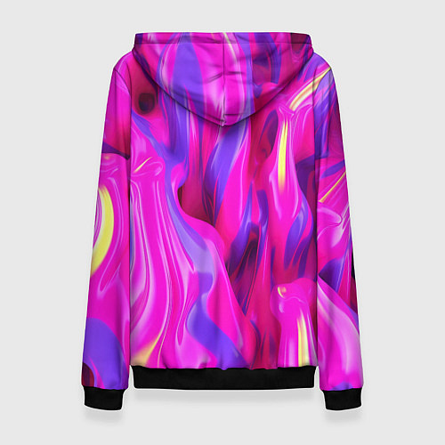Женская толстовка Pink blue texture / 3D-Черный – фото 2