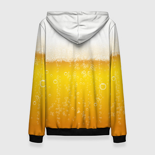 Женская толстовка Динозавр пивозавр на фоне пива / 3D-Черный – фото 2