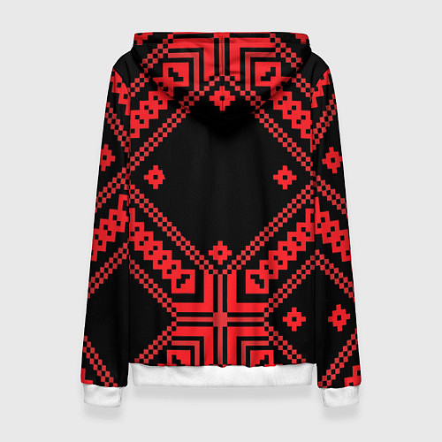 Женская толстовка Национальный черный / 3D-Белый – фото 2