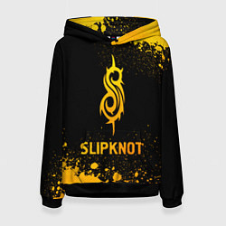 Толстовка-худи женская Slipknot - gold gradient, цвет: 3D-черный