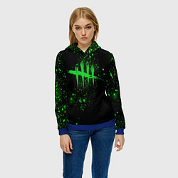 Толстовка-худи женская Dead by daylight logo game, цвет: 3D-синий — фото 2