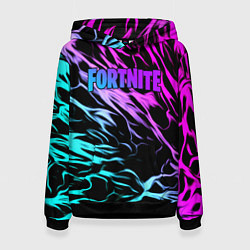 Толстовка-худи женская Fortnite neon uniform, цвет: 3D-черный