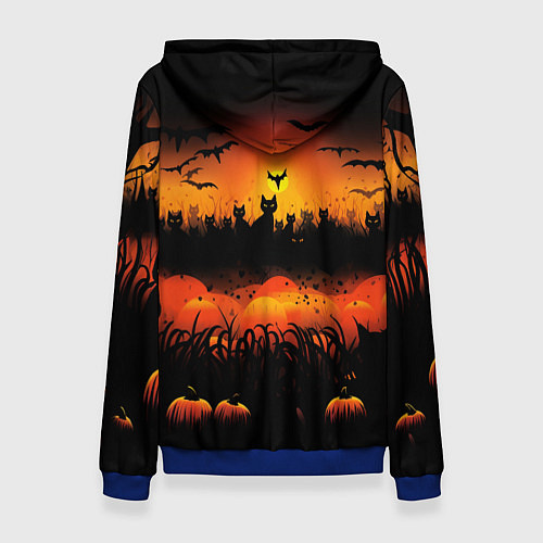 Женская толстовка Кошки хэллоуина / 3D-Синий – фото 2