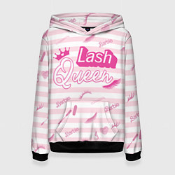 Женская толстовка Lash queen - pink Barbie pattern