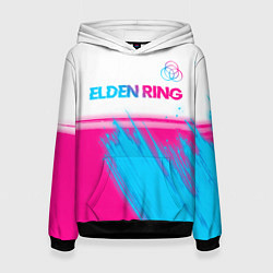 Женская толстовка Elden Ring neon gradient style: символ сверху
