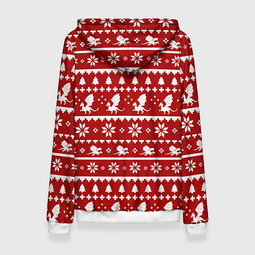 Женская толстовка Dragon year pattern / 3D-Белый – фото 2