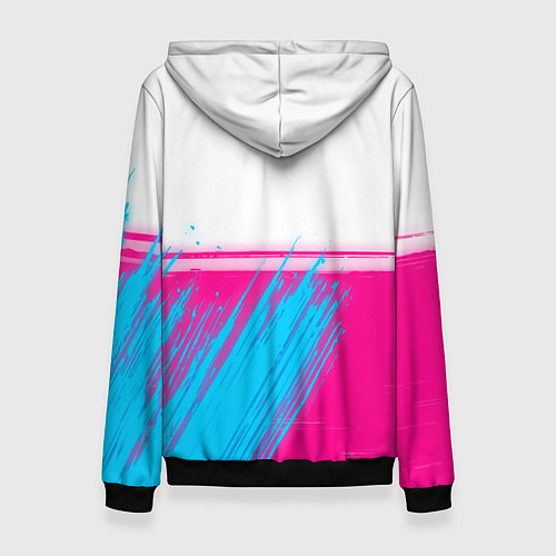 Женская толстовка Arctic Monkeys neon gradient style: символ сверху / 3D-Черный – фото 2