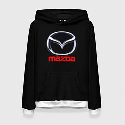 Толстовка-худи женская Mazda japan motor, цвет: 3D-белый