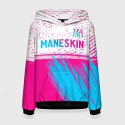 Женская толстовка Maneskin neon gradient style: символ сверху