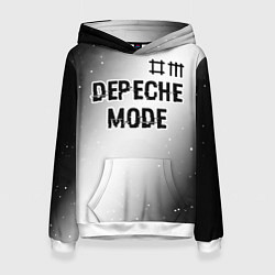 Женская толстовка Depeche Mode glitch на светлом фоне: символ сверху
