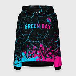 Женская толстовка Green Day - neon gradient: символ сверху