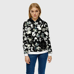 Толстовка-худи женская Пикачу и сборник аниме покемонов, цвет: 3D-белый — фото 2