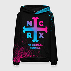 Толстовка-худи женская My Chemical Romance - neon gradient, цвет: 3D-черный