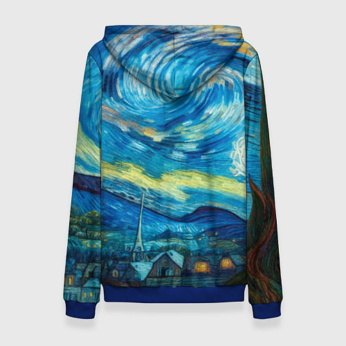 Женская толстовка Ночной снайпер бурый медведь / 3D-Синий – фото 2