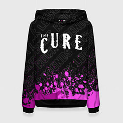 Толстовка-худи женская The Cure rock legends посередине, цвет: 3D-черный