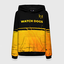 Женская толстовка Watch Dogs - gold gradient посередине