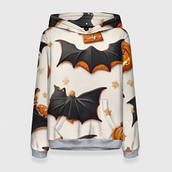 Толстовка-худи женская Сладкий хеллоуин, цвет: 3D-меланж