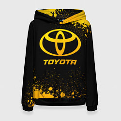 Толстовка-худи женская Toyota - gold gradient, цвет: 3D-черный