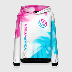 Женская толстовка Volkswagen neon gradient style вертикально