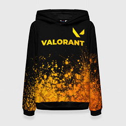 Женская толстовка Valorant - gold gradient посередине