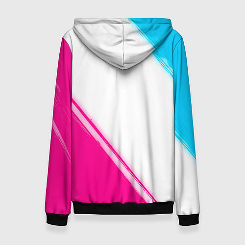 Женская толстовка Manowar neon gradient style вертикально / 3D-Черный – фото 2