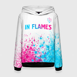 Женская толстовка In Flames neon gradient style посередине