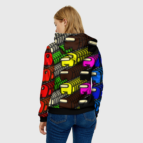 Женская толстовка Among us games / 3D-Черный – фото 4